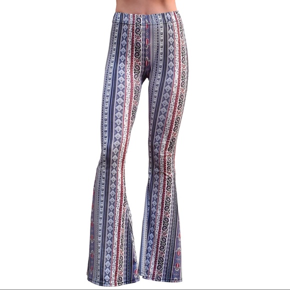 High Waisted Bell Bottom Flare Stretch Yoga Pants - Picture 5 of 9